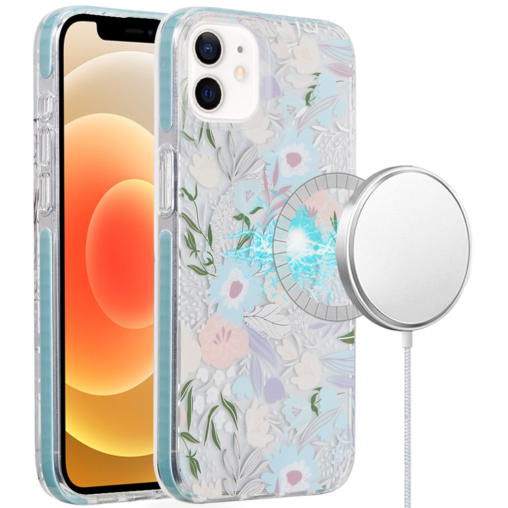 For Apple iPhone 16 Plus Floral Design Hybrid Compatible with Magsafe Case Cover - Picture 36 of 95
