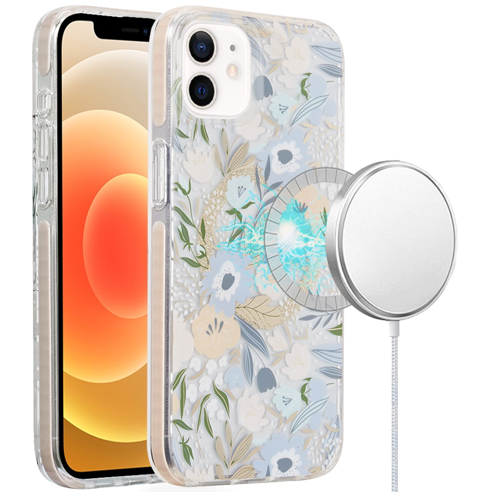 For Apple iPhone 16 Plus Floral Design Hybrid Compatible with Magsafe Case Cover - Picture 44 of 95