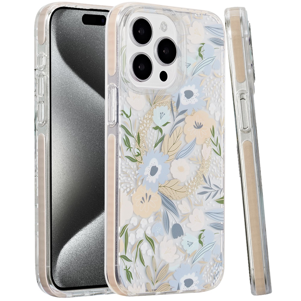 For Apple iPhone 16 Plus Floral Design Hybrid Compatible with Magsafe Case Cover - Picture 41 of 95