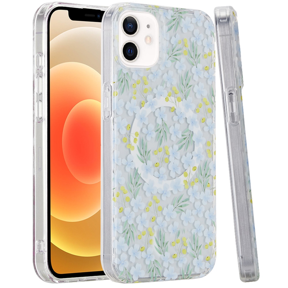 For Apple iPhone 16 Plus Floral Design Hybrid Compatible with Magsafe Case Cover - Picture 53 of 95