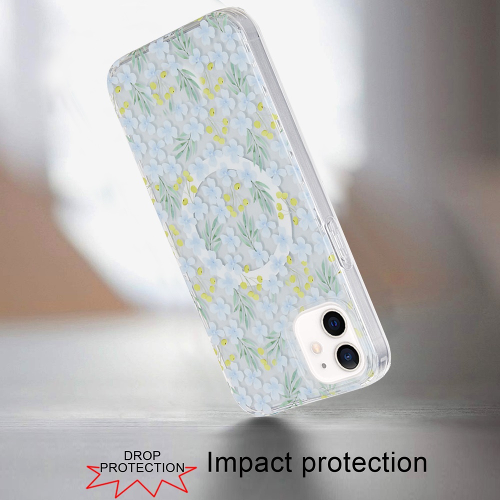 For Apple iPhone 16 Plus Floral Design Hybrid Compatible with Magsafe Case Cover - Picture 54 of 95