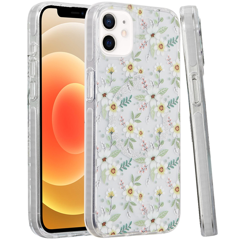 For Apple iPhone 16 Plus Floral Design Hybrid Compatible with Magsafe Case Cover - Picture 69 of 95
