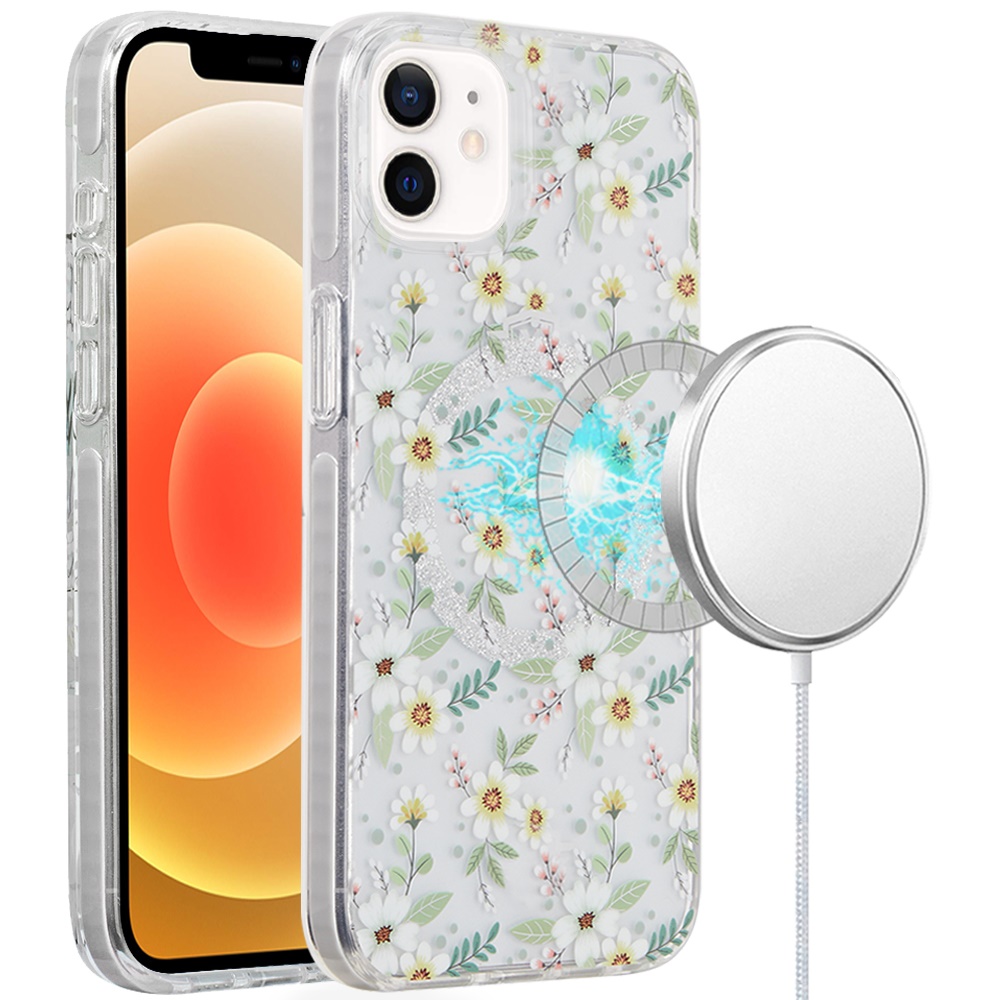 For Apple iPhone 16 Plus Floral Design Hybrid Compatible with Magsafe Case Cover - Picture 68 of 95