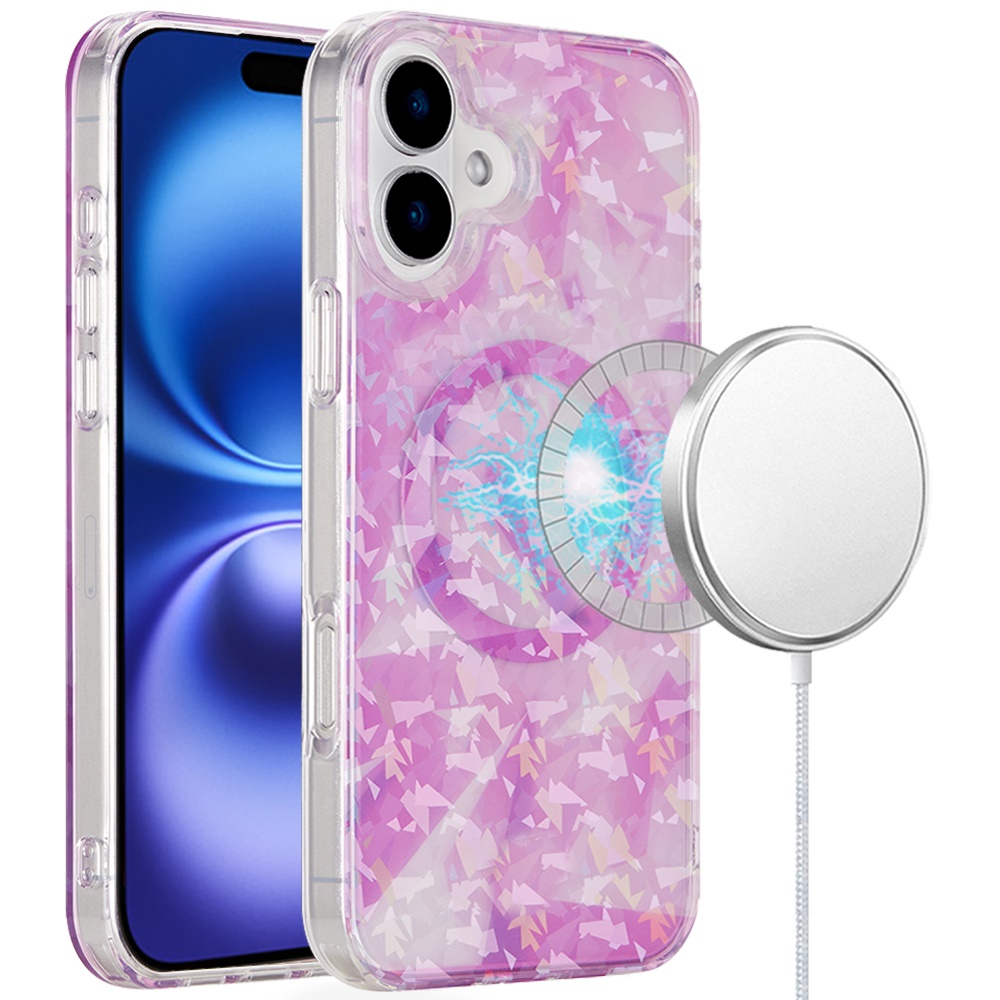 For Apple iPhone 16 Plus Floral Design Hybrid Compatible with Magsafe Case Cover - Picture 79 of 95