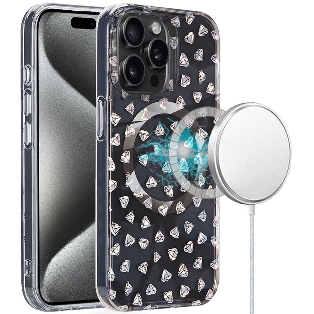 For Apple iPhone 16 Plus Floral Design Hybrid Compatible with Magsafe Case Cover - Picture 82 of 95