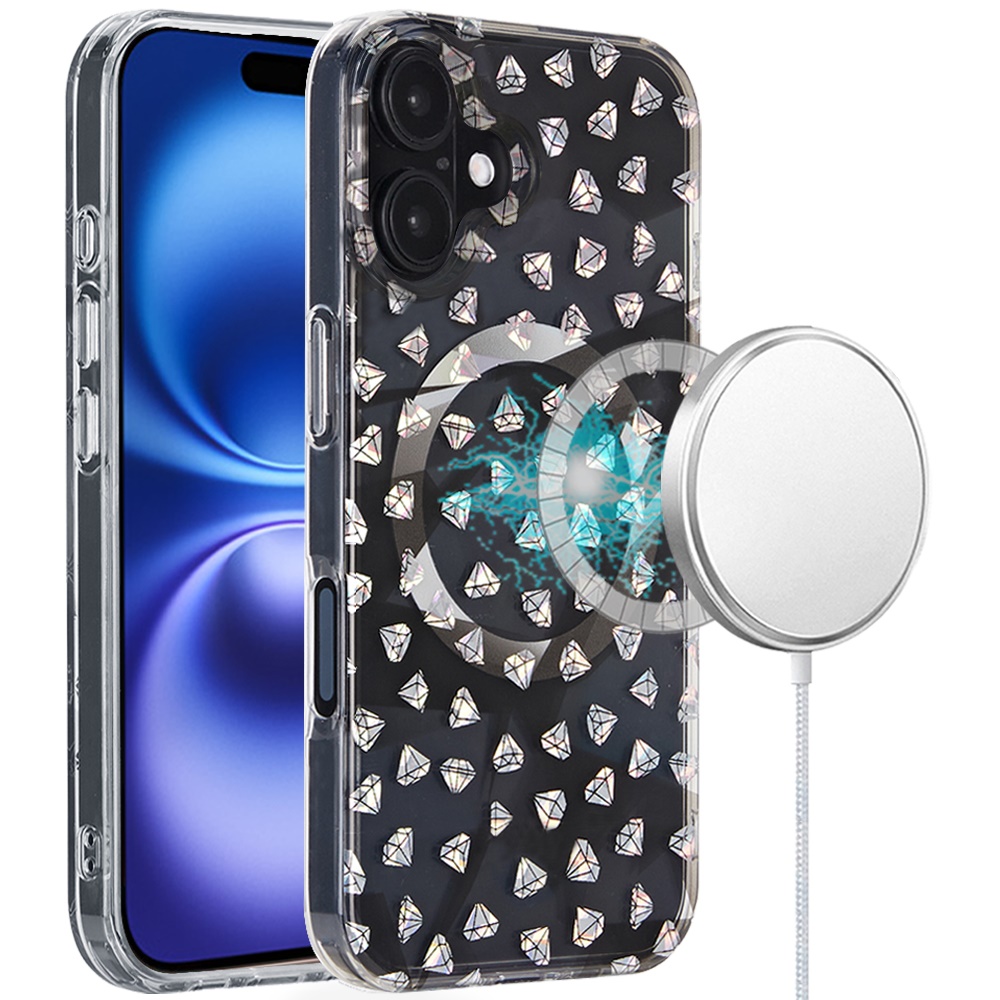 For Apple iPhone 16 Plus Floral Design Hybrid Compatible with Magsafe Case Cover - Picture 86 of 95