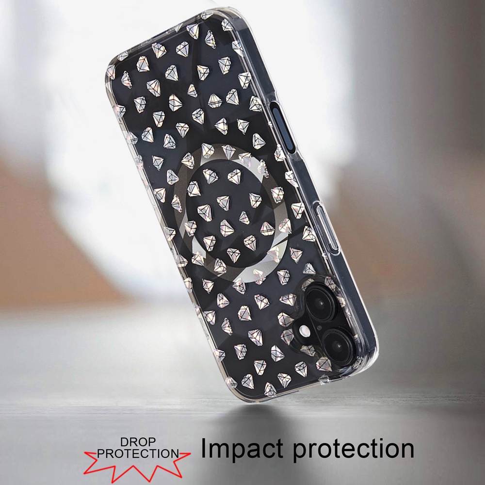 For Apple iPhone 16 Plus Floral Design Hybrid Compatible with Magsafe Case Cover - Picture 87 of 95