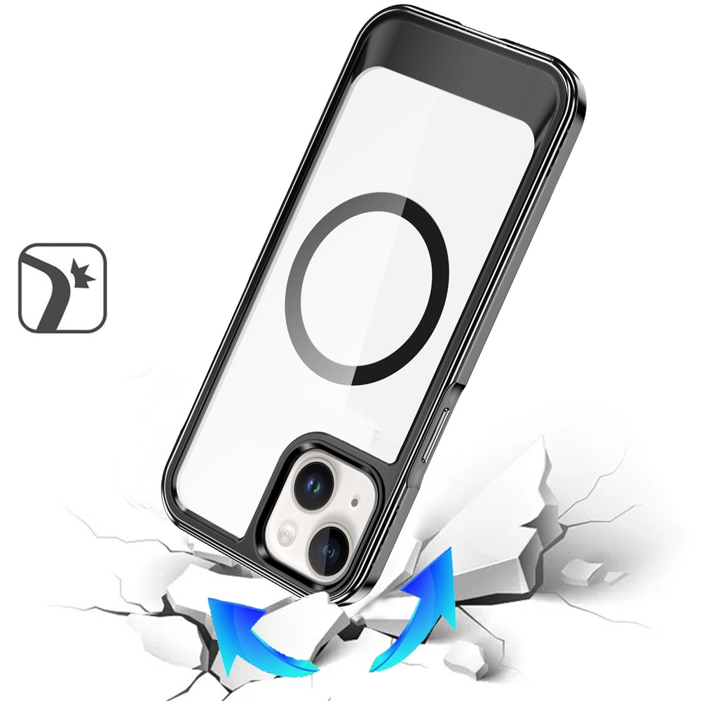 Für Apple iPhone 16 Plus Klar TPU Hybrid Kompatibel mit Magsafe Case Hülle - Bild 9 von 24