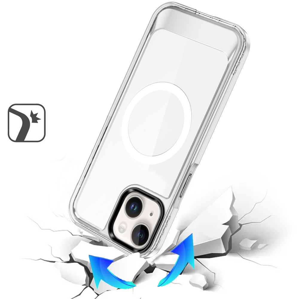 Für Apple iPhone 16 Plus Klar TPU Hybrid Kompatibel mit Magsafe Case Hülle - Bild 17 von 24