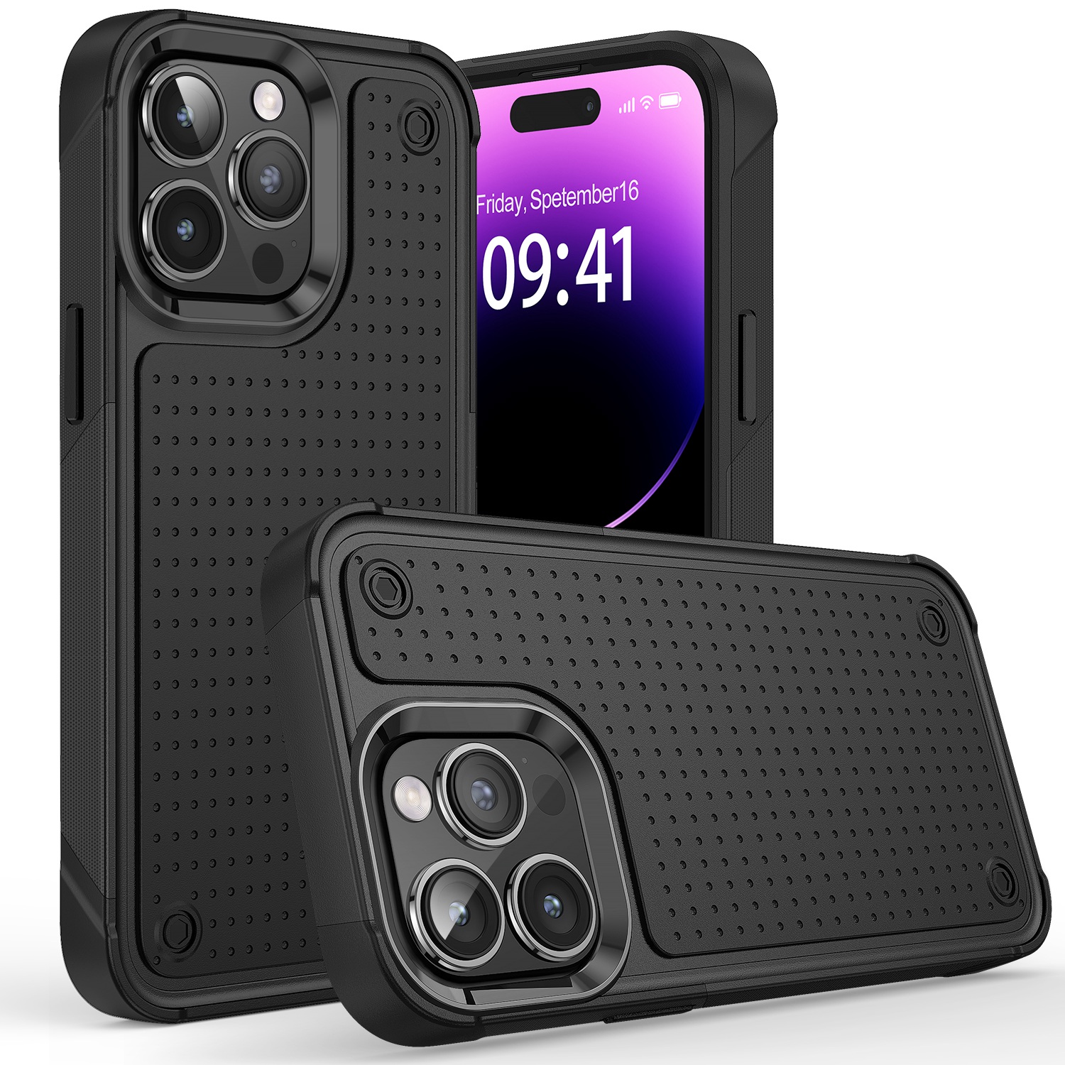 For Apple iPhone 8 7 PLUS Hybrid Rubber TPU Gel Drop Proof Dot Rugged Case Cover - Picture 9 of 16