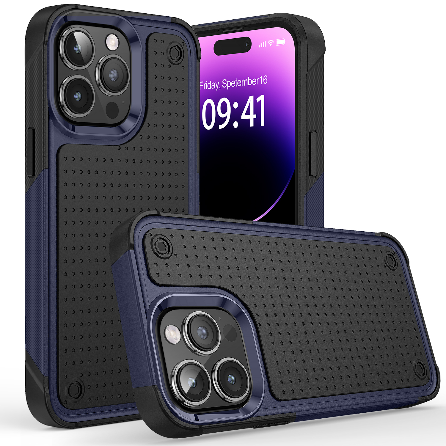 For Apple iPhone 8 7 PLUS Hybrid Rubber TPU Gel Drop Proof Dot Rugged Case Cover - Picture 12 of 16