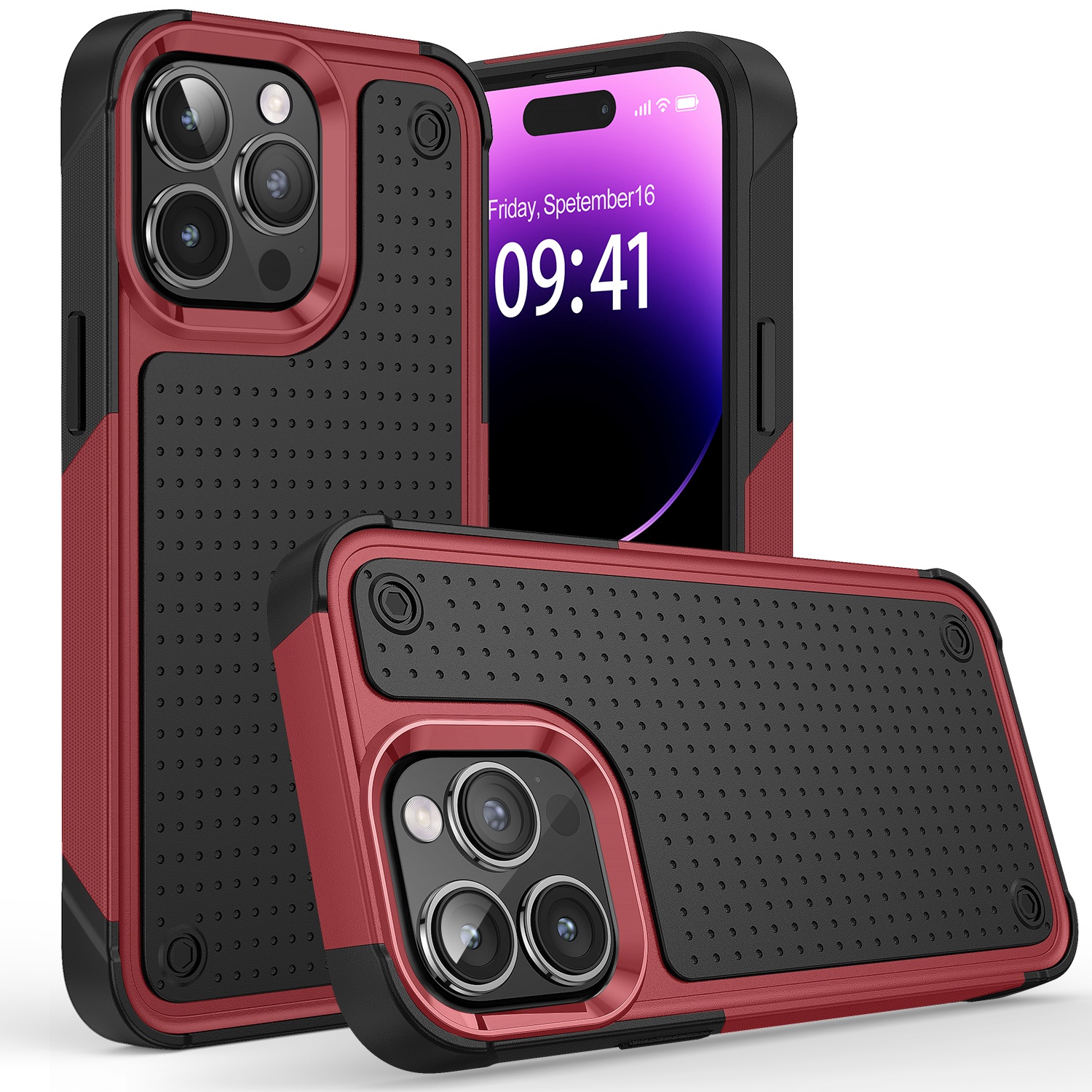 For Apple iPhone 8 7 PLUS Hybrid Rubber TPU Gel Drop Proof Dot Rugged Case Cover - Picture 15 of 16