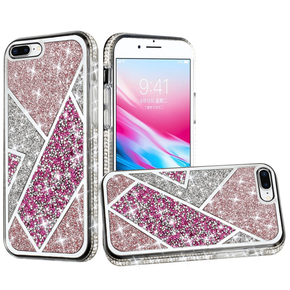 For Apple iPhone 8 Plus/7 Plus/6 6S Plus Glitter Bling Fancy Rugged Case Cover - Picture 26 of 33