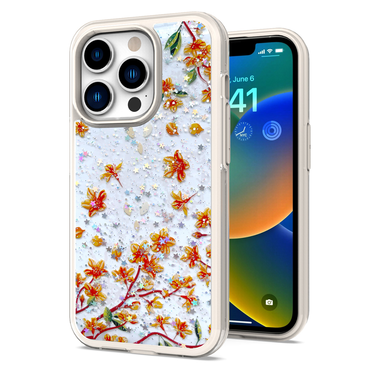 For Apple iPhone SE 3 (2022) SE 2nd/8/7 Spring Flowers Design Frame Case Cover - Picture 8 of 43