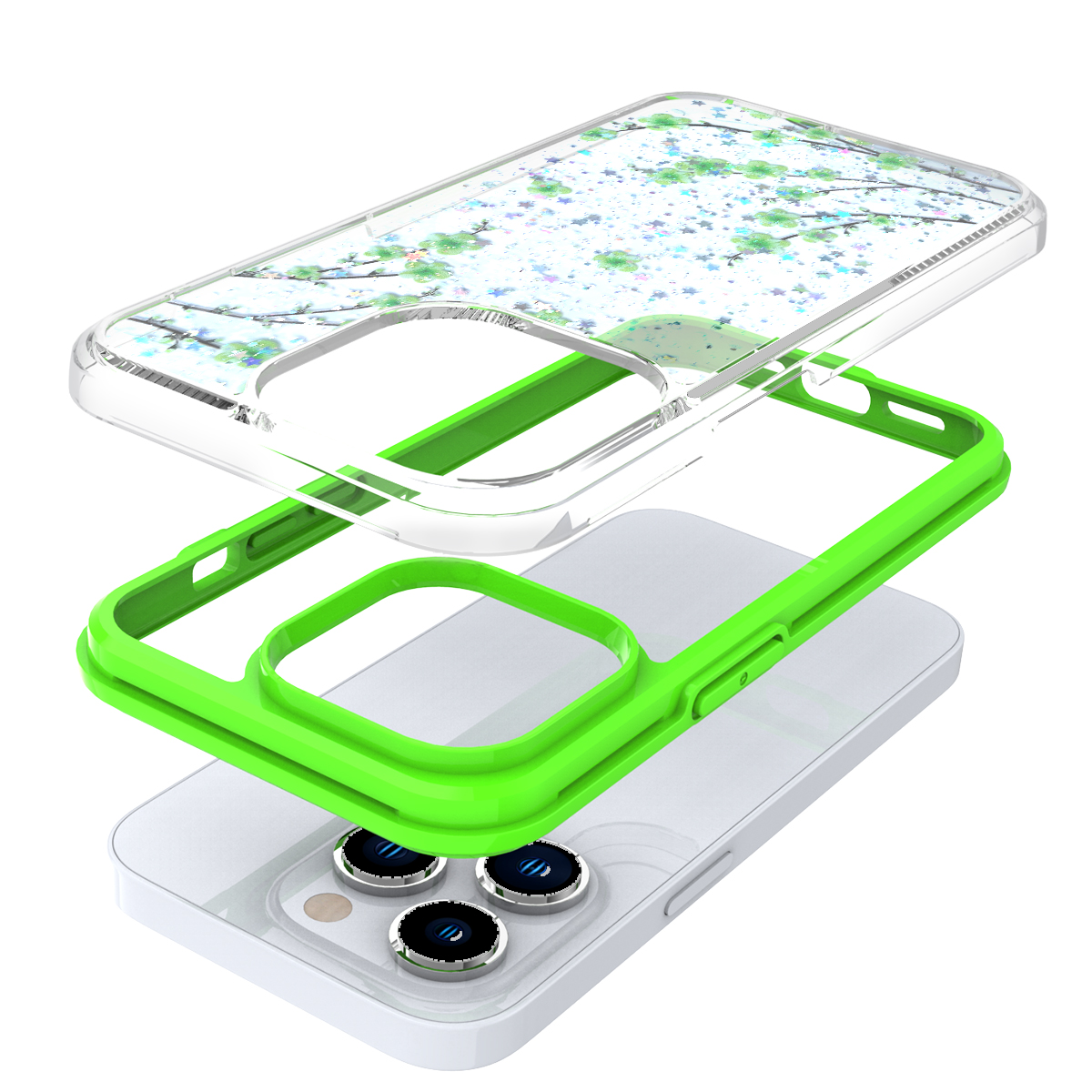 For Apple iPhone SE 3 (2022) SE 2nd/8/7 Spring Flowers Design Frame Case Cover - Picture 22 of 43