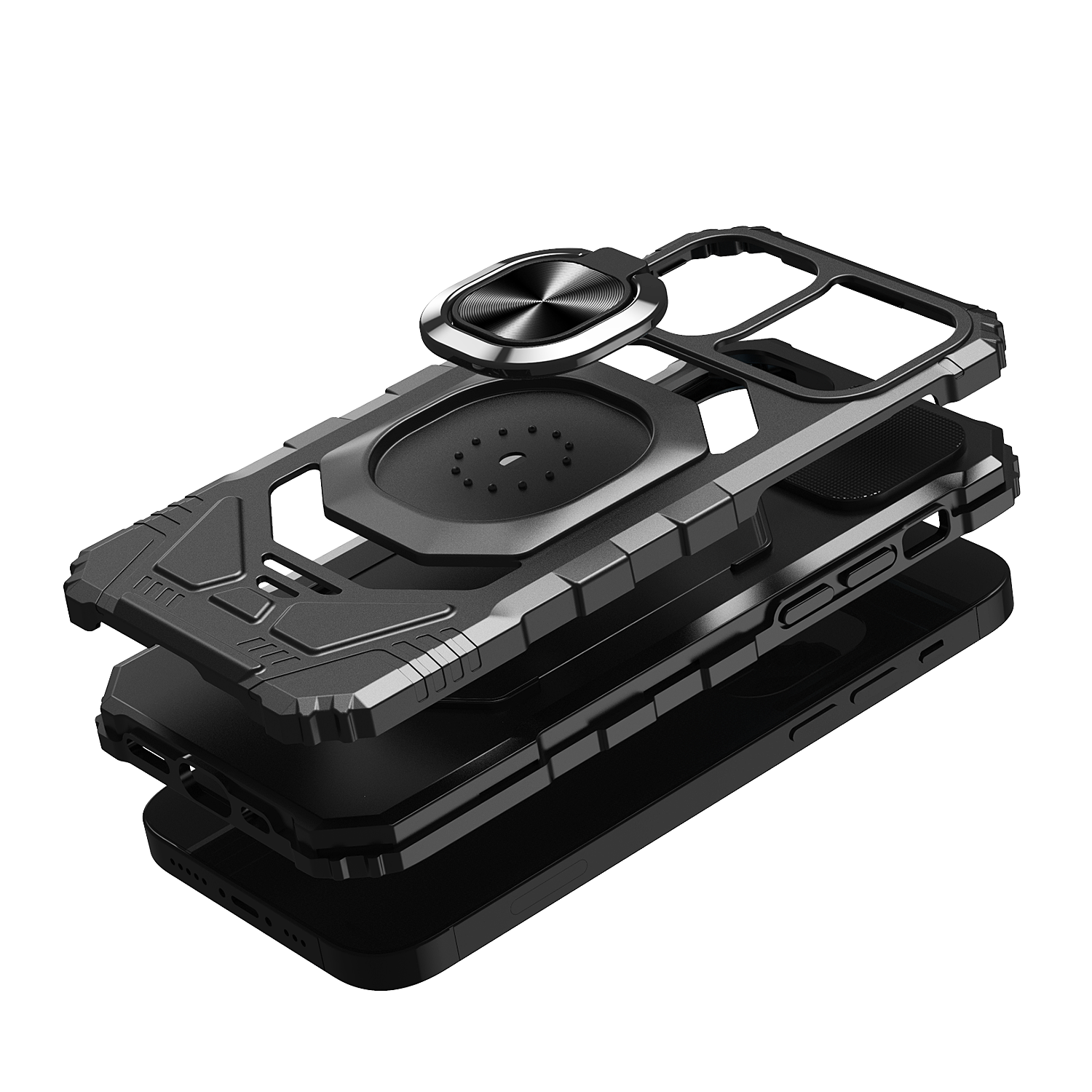 For Apple iPhone SE 3 (2022) SE/8/7 Hybrid 2in1 Magnetic Ring Stand Case Cover - Picture 12 of 43