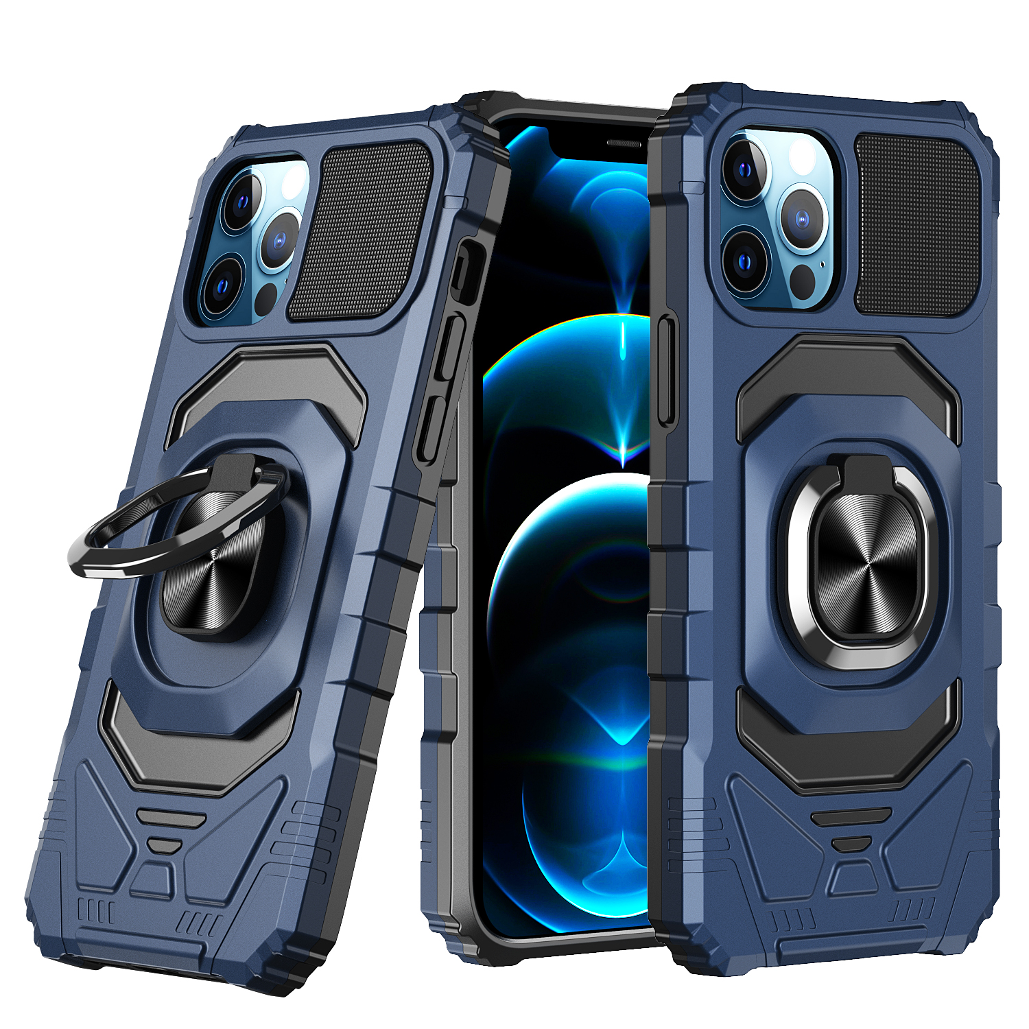 For Apple iPhone SE 3 (2022) SE/8/7 Hybrid 2in1 Magnetic Ring Stand Case Cover - Picture 16 of 43