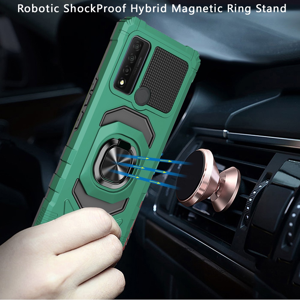 For Apple iPhone SE 3 (2022) SE/8/7 Hybrid 2in1 Magnetic Ring Stand Case Cover - Picture 25 of 43
