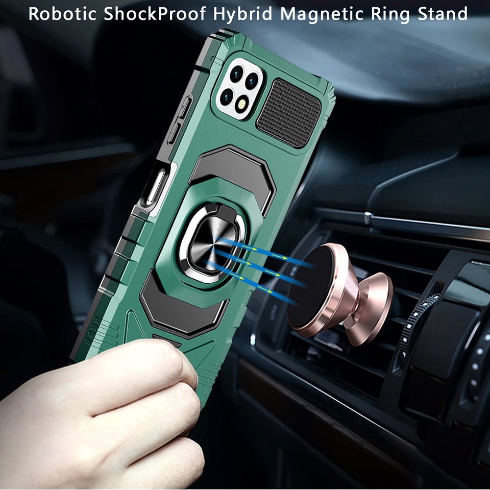 For Apple iPhone SE 3 (2022) SE/8/7 Hybrid 2in1 Magnetic Ring Stand Case Cover - Picture 28 of 43