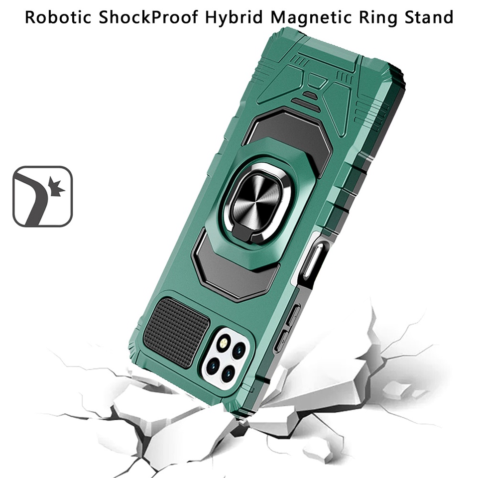 For Apple iPhone SE 3 (2022) SE/8/7 Hybrid 2in1 Magnetic Ring Stand Case Cover - Picture 29 of 43