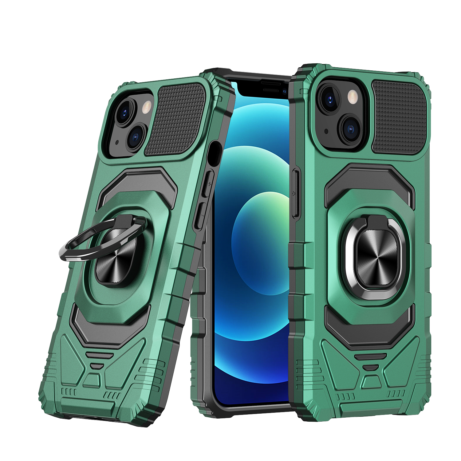 For Apple iPhone SE 3 (2022) SE/8/7 Hybrid 2in1 Magnetic Ring Stand Case Cover - Picture 23 of 43