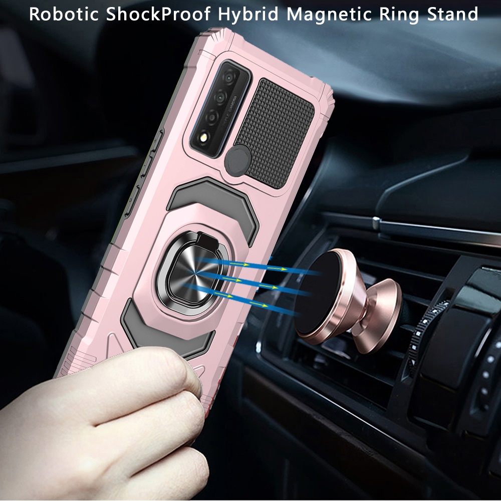 For Apple iPhone SE 3 (2022) SE/8/7 Hybrid 2in1 Magnetic Ring Stand Case Cover - Picture 40 of 43
