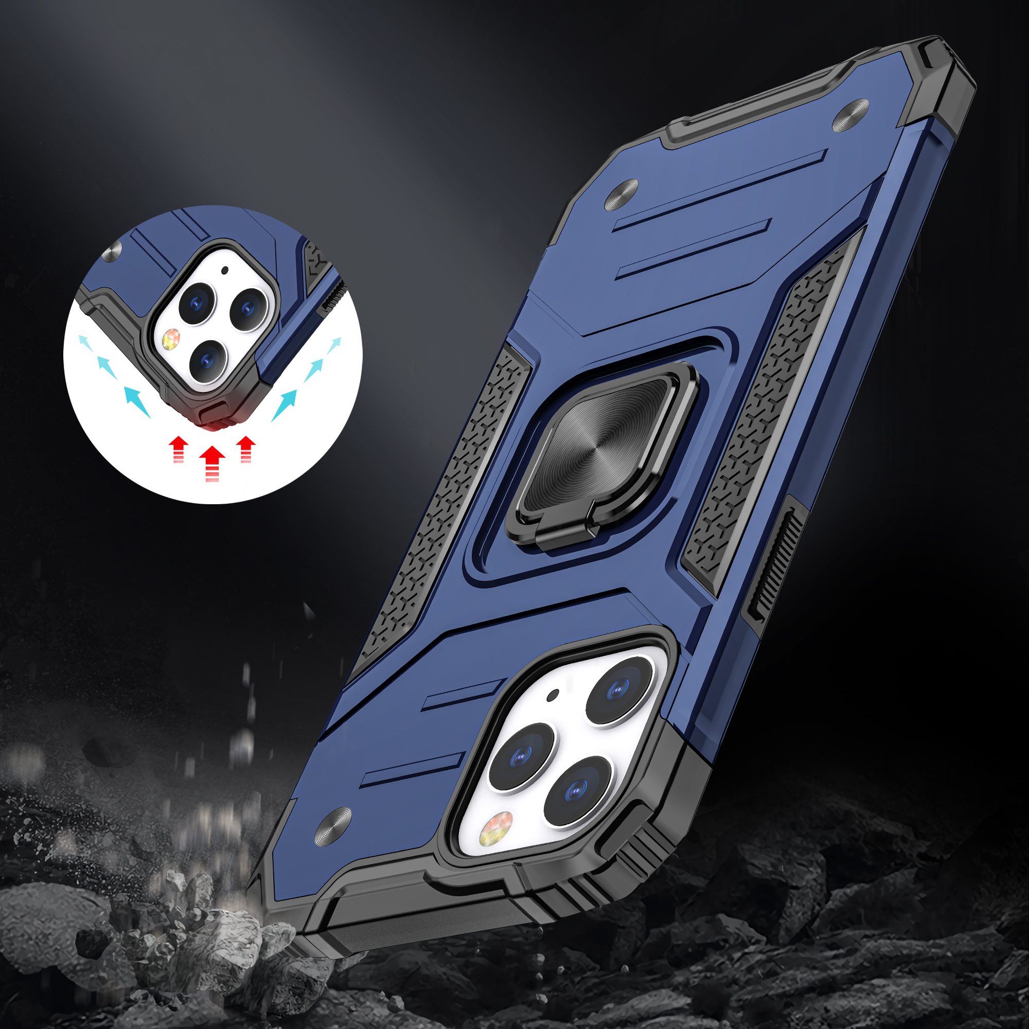 For Apple iPhone SE 3 (2022) SE/8/7 Armor Hybrid Ring Holder Stand Case Cover - Bild 36 von 38