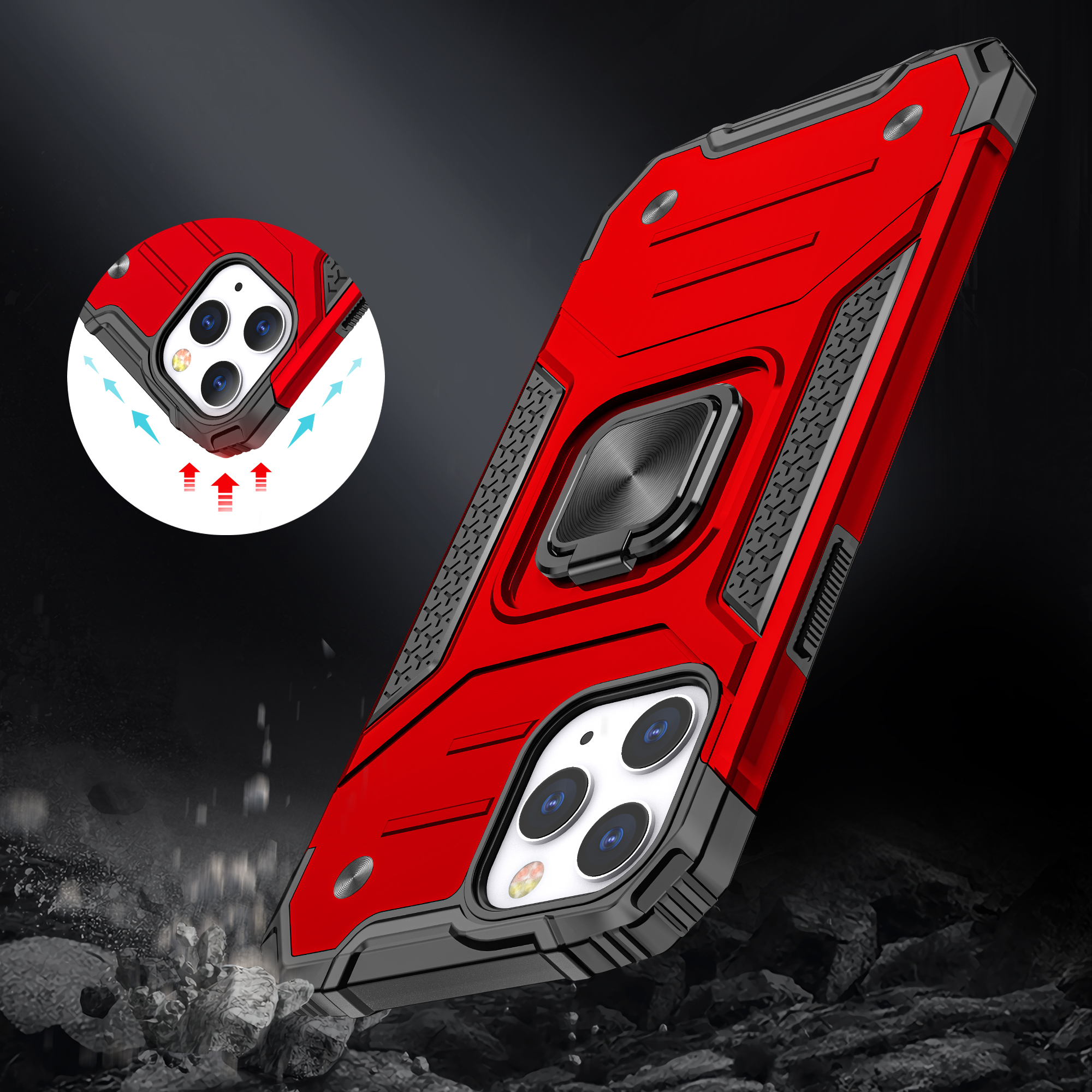 For Apple iPhone SE 3 (2022) SE/8/7 Armor Hybrid Ring Holder Stand Case Cover - Bild 26 von 38