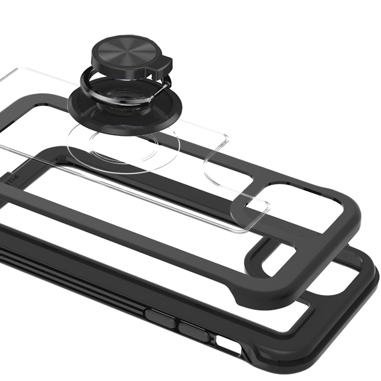 For Apple iPhone SE 3 (2022) SE/8/7 Clear Ring Stand Hybrid Kickstand Case Cover - Picture 11 of 29