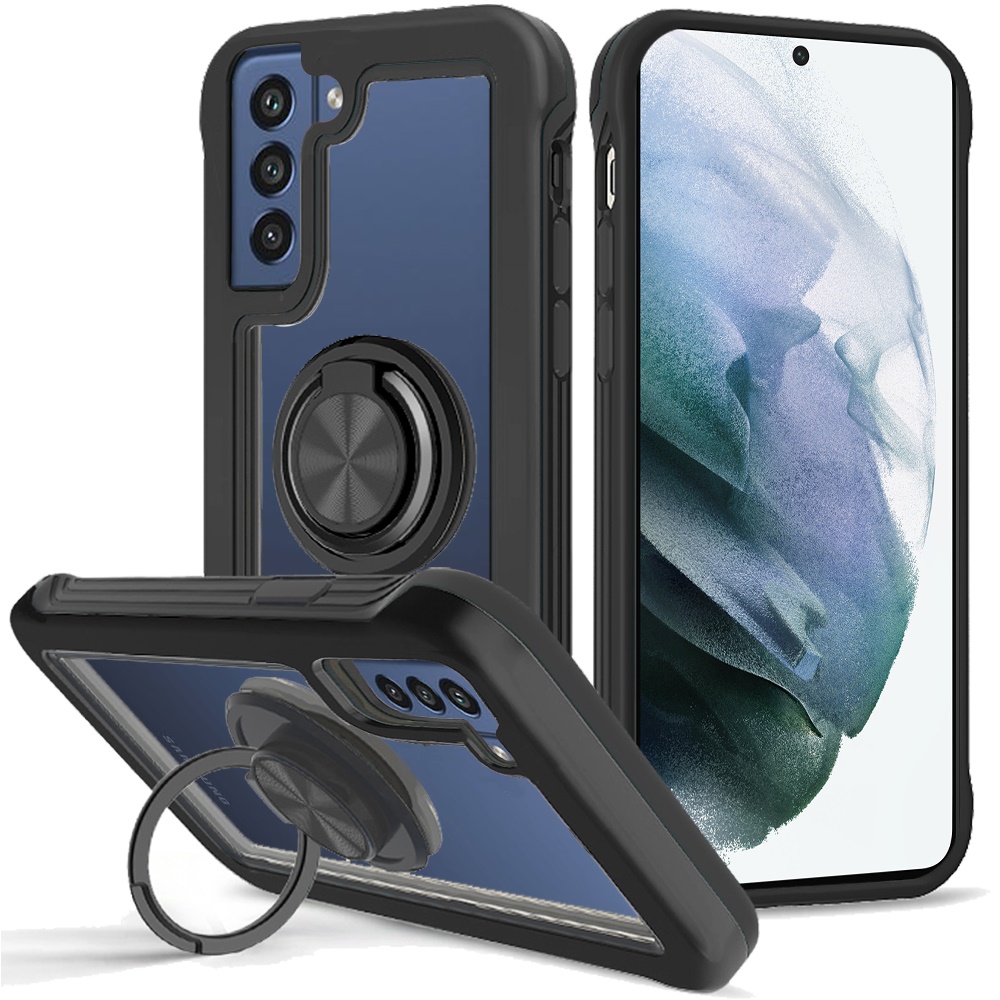 For Apple iPhone SE 3 (2022) SE/8/7 Clear Ring Stand Hybrid Kickstand Case Cover - Picture 13 of 29