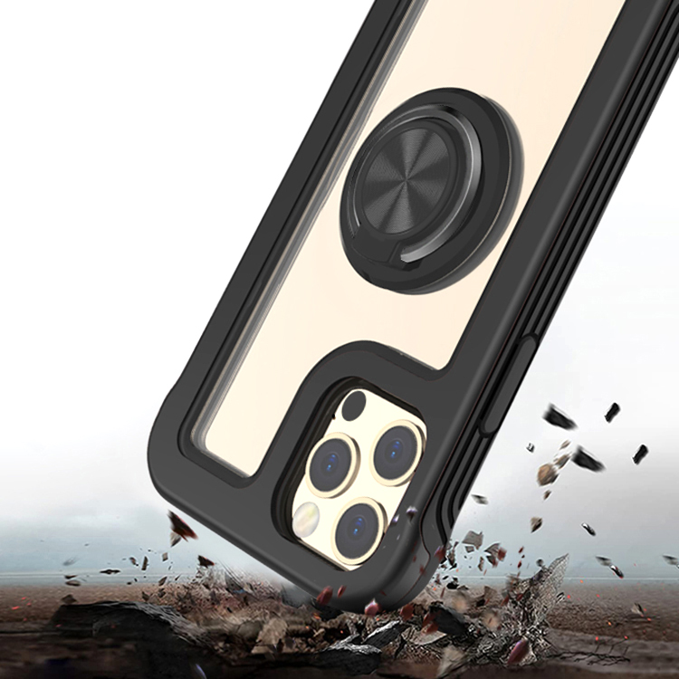 For Apple iPhone SE 3 (2022) SE/8/7 Clear Ring Stand Hybrid Kickstand Case Cover - Picture 9 of 29