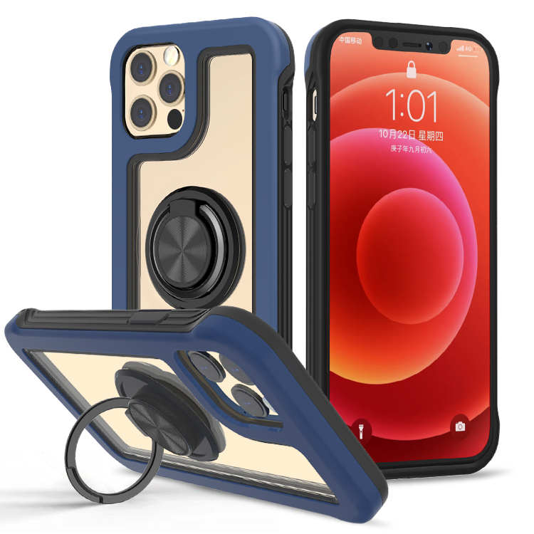 For Apple iPhone SE 3 (2022) SE/8/7 Clear Ring Stand Hybrid Kickstand Case Cover - Picture 17 of 29