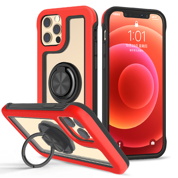 For Apple iPhone SE 3 (2022) SE/8/7 Clear Ring Stand Hybrid Kickstand Case Cover - Picture 24 of 29