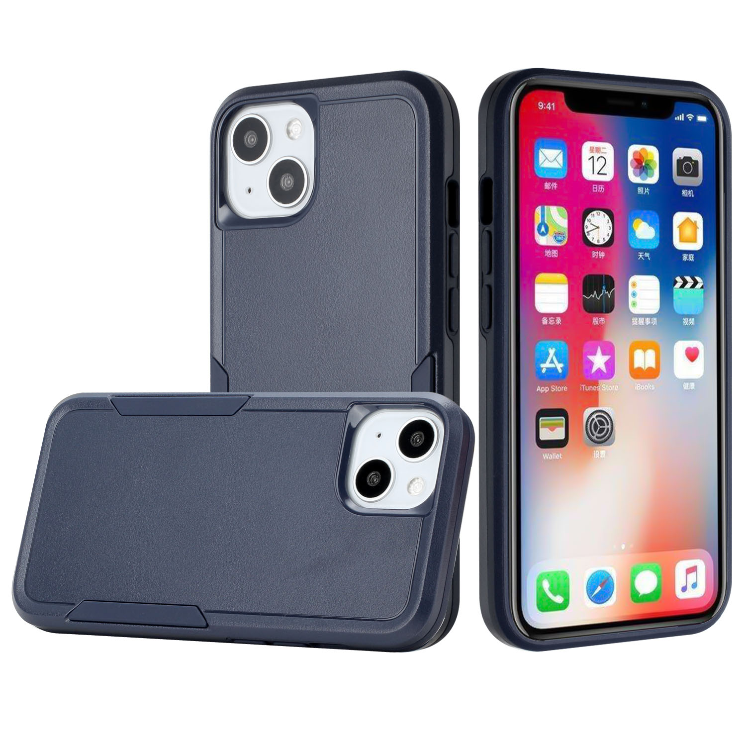 Funda protectora de goma resistente híbrida resistente de doble capa a prueba de golpes para Apple iPhone XR - Imagen 16 de 25