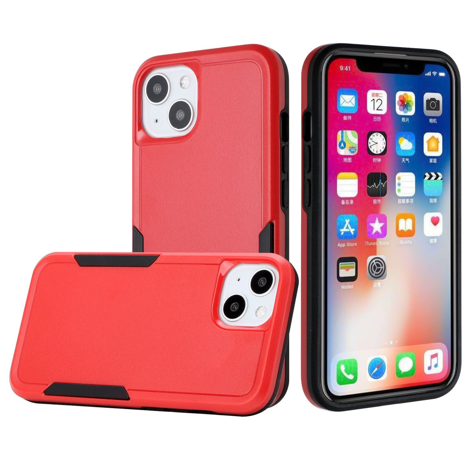 Funda protectora de goma resistente híbrida resistente de doble capa a prueba de golpes para Apple iPhone XR - Imagen 22 de 25