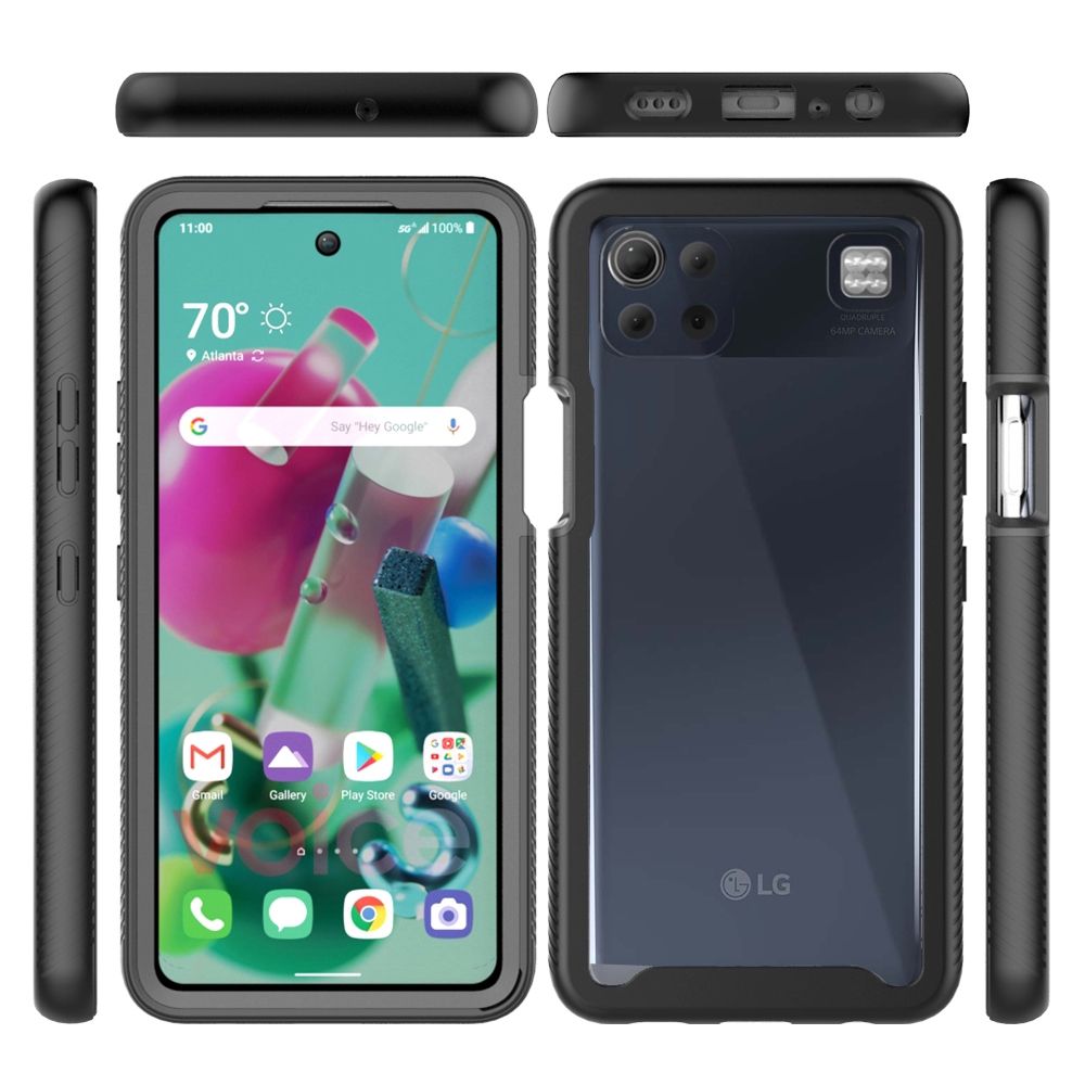 For LG K92 5G Clear DualLayer Rugged Bumper Case Hybrid Shockproof
