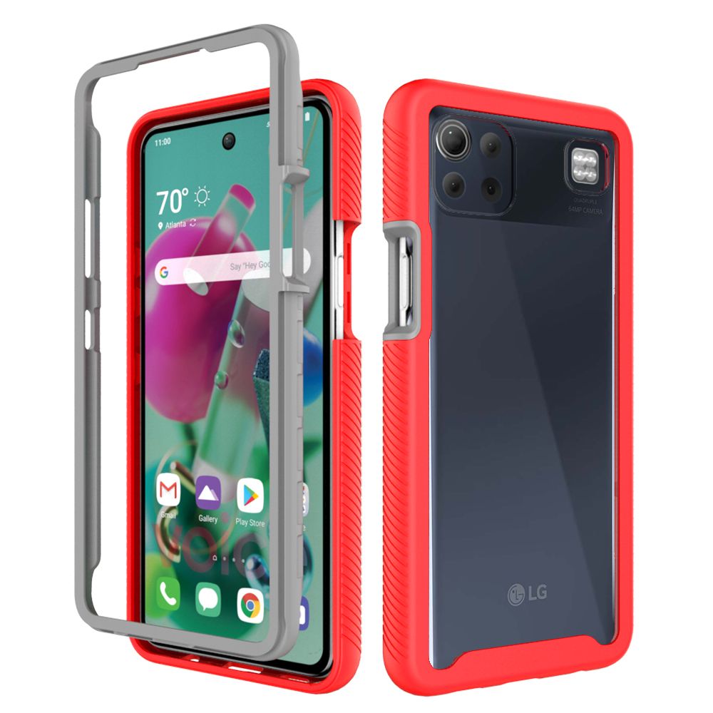 For LG K92 5G Clear DualLayer Rugged Bumper Case Hybrid Shockproof