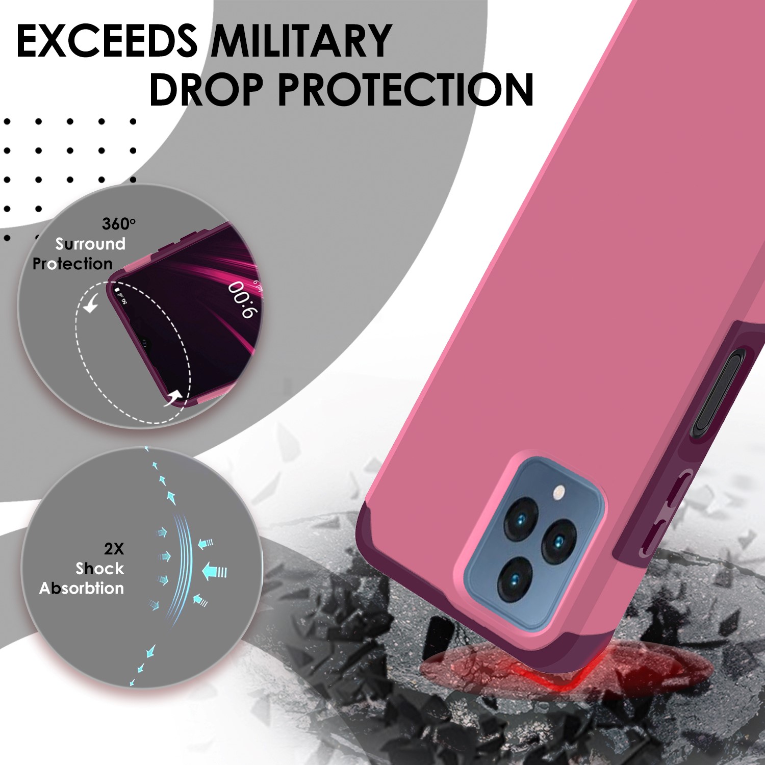 For Motorola Moto G Stylus 4G 2023 Slim 2in1 Hybrid Hard TPU Rubber Case Cover - Picture 88 of 130