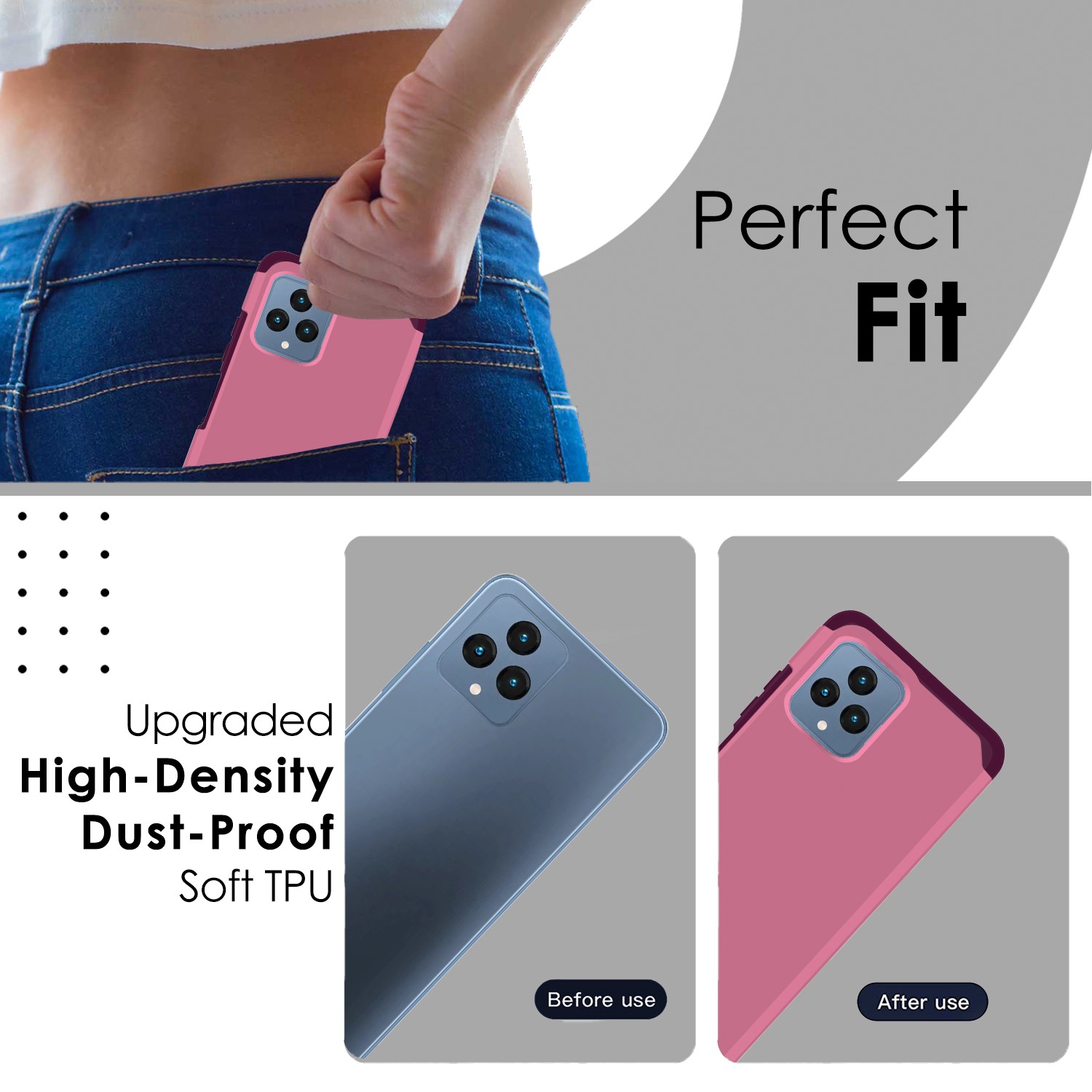 For Motorola Moto G Stylus 4G 2023 Slim 2in1 Hybrid Hard TPU Rubber Case Cover - Picture 87 of 130