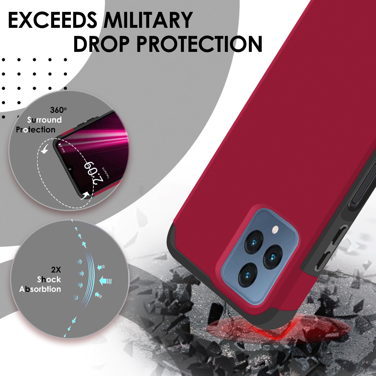 For Motorola Moto G Stylus 4G 2023 Slim 2in1 Hybrid Hard TPU Rubber Case Cover - Picture 105 of 130