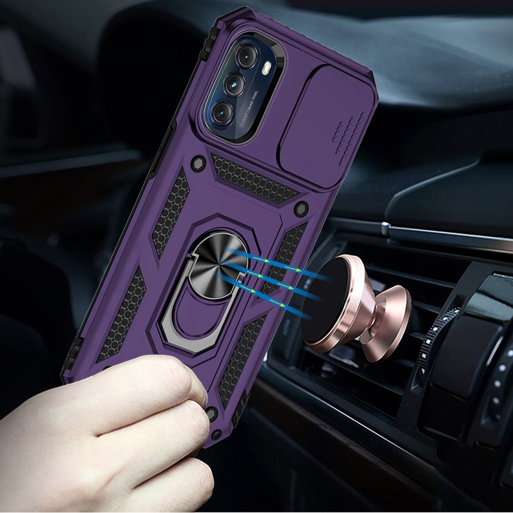Per Motorola Moto G Stylus 5G 2024 robusta cover fotocamera ibrida e custodia supporto anello - Foto 66 di 70