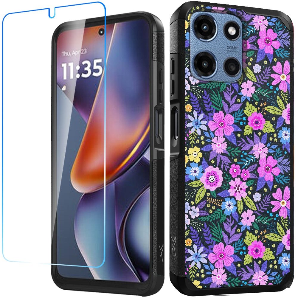 Für Motorola Moto G Power 5G 2025 Hybrid 2in1 mit Displayschutz Hülle Cover - Bild 85 von 98