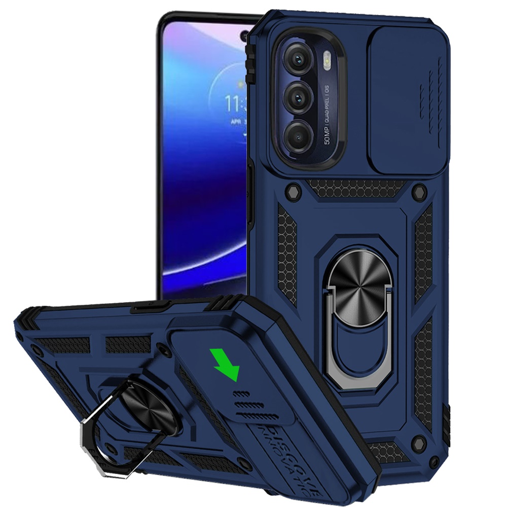 Für Motorola Moto G Power 5G 2025 Hybrid Ring Ständer, Linsenschutz, Hülle Cover - Bild 34 von 62