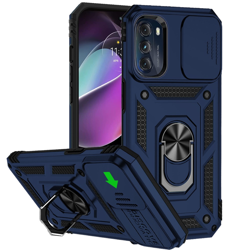 Für Motorola Moto G Power 5G 2025 Hybrid Ring Ständer, Linsenschutz, Hülle Cover - Bild 27 von 62