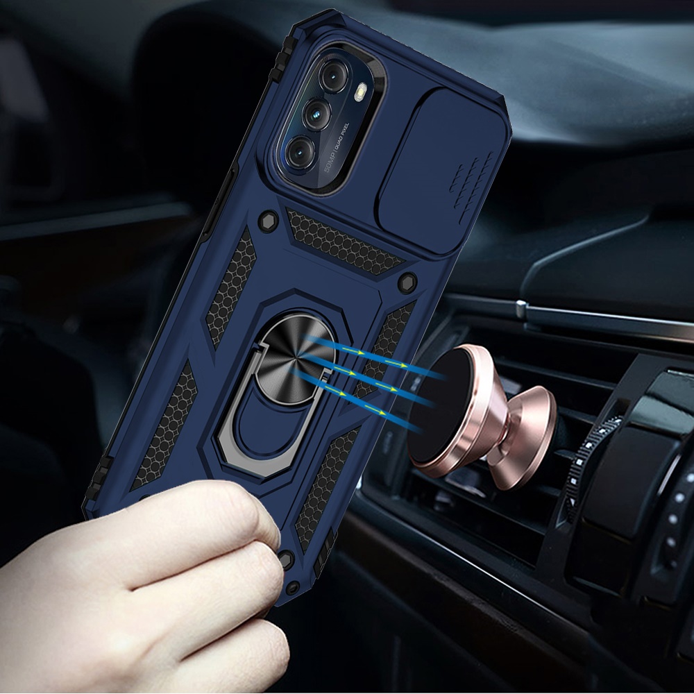 Für Motorola Moto G Power 5G 2025 Hybrid Ring Ständer, Linsenschutz, Hülle Cover - Bild 29 von 62