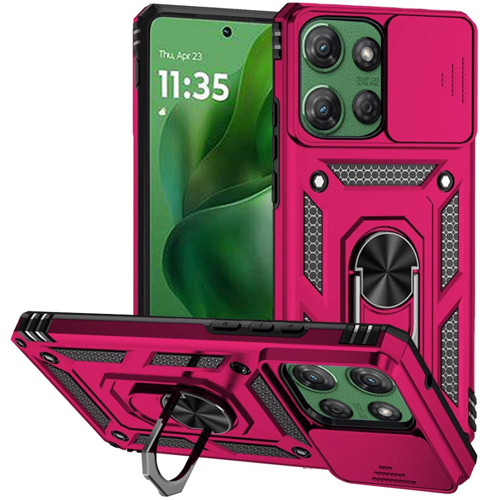 Für Motorola Moto G Power 5G 2025 Hybrid Ring Ständer, Linsenschutz, Hülle Cover - Bild 61 von 62