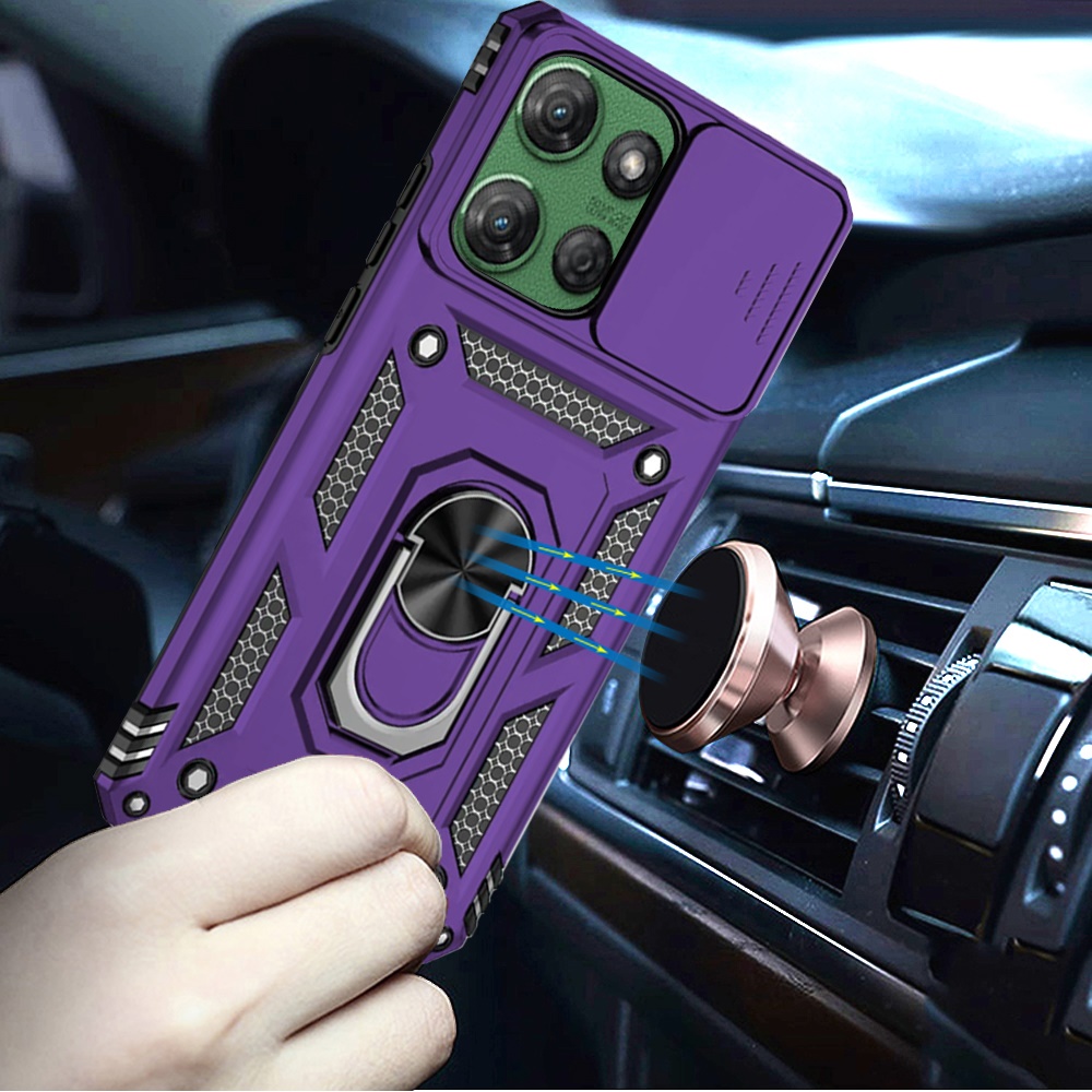 Für Motorola Moto G Power 5G 2025 Hybrid Ring Ständer, Linsenschutz, Hülle Cover - Bild 50 von 62
