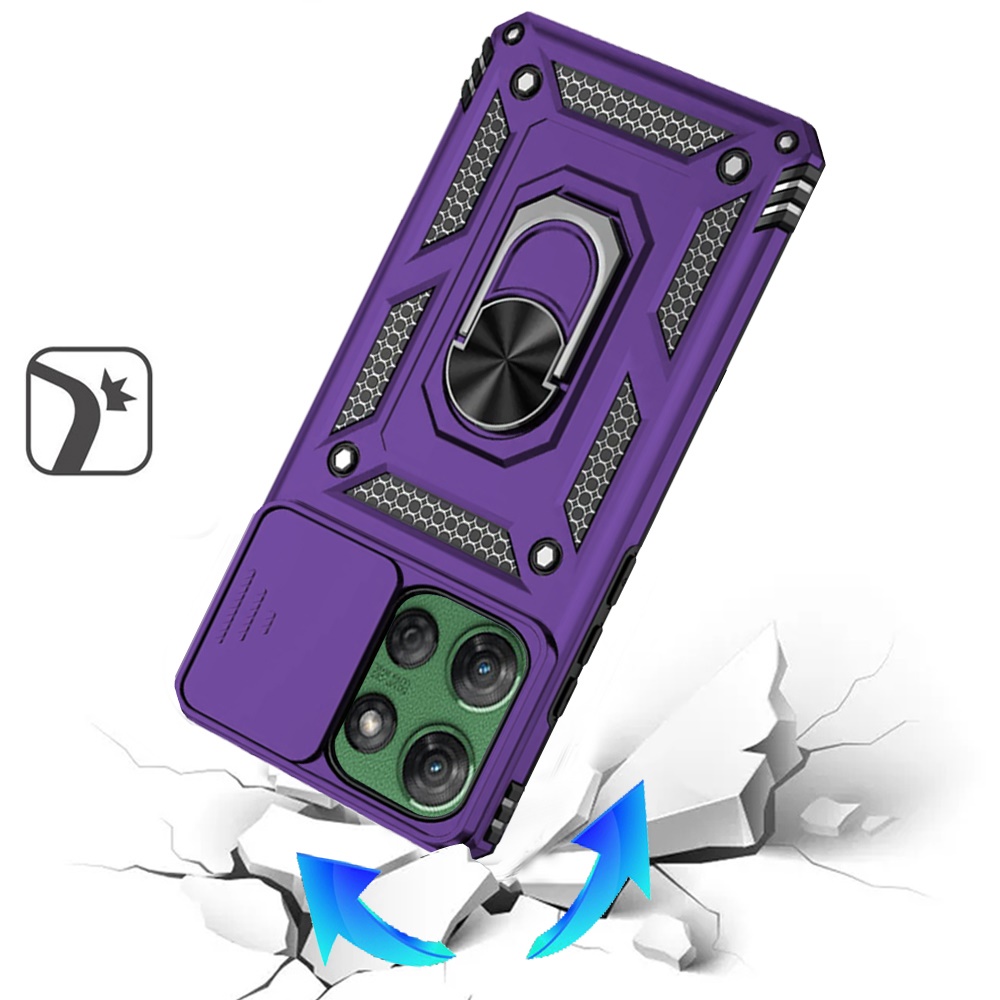 Für Motorola Moto G Power 5G 2025 Hybrid Ring Ständer, Linsenschutz, Hülle Cover - Bild 48 von 62