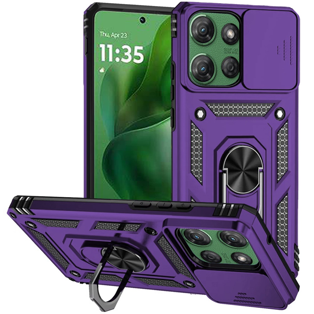 Für Motorola Moto G Power 5G 2025 Hybrid Ring Ständer, Linsenschutz, Hülle Cover - Bild 49 von 62