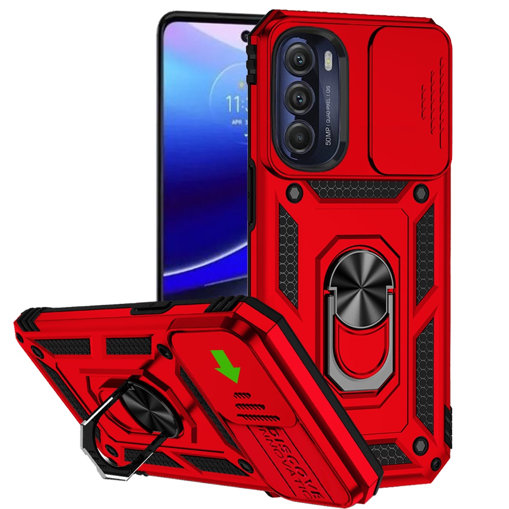 Für Motorola Moto G Power 5G 2025 Hybrid Ring Ständer, Linsenschutz, Hülle Cover - Bild 46 von 62